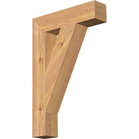 Ekena Millwork Traditional Block Smooth Bracket, Western Red Cedar, 3 1/2"W x 16"D x 24"H BKT04X16X24TRA05SWR